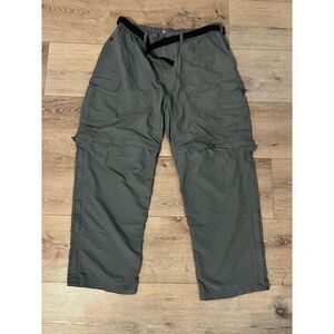 REI Mens Green Outdoor Hiking Nylon Convertible Cargo Pants Size XL x 30L